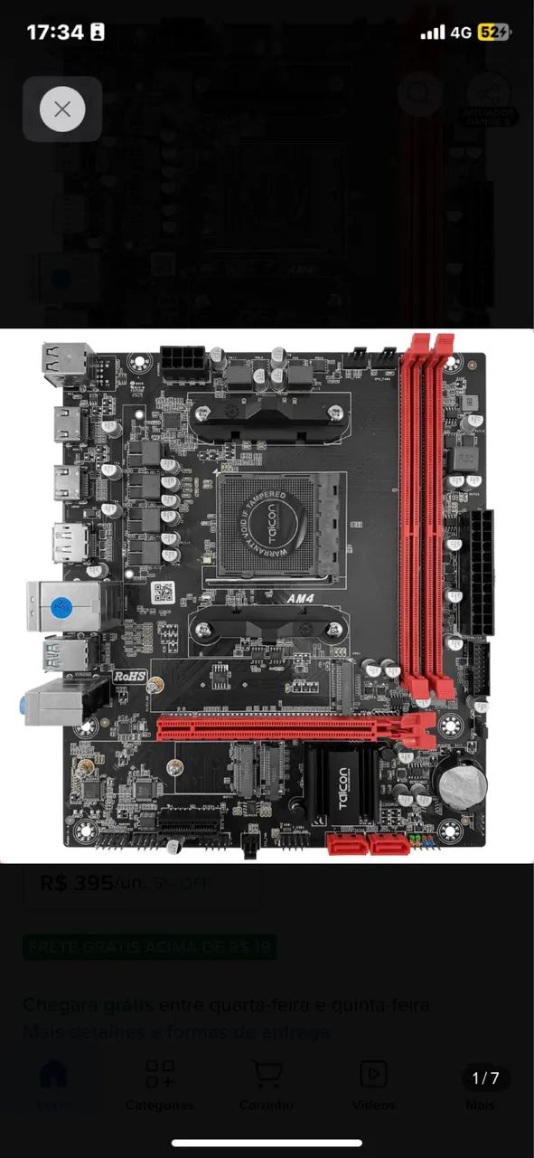 Placa Mãe Taicon A520 Amd Am4 Ddr4 - Foto 2