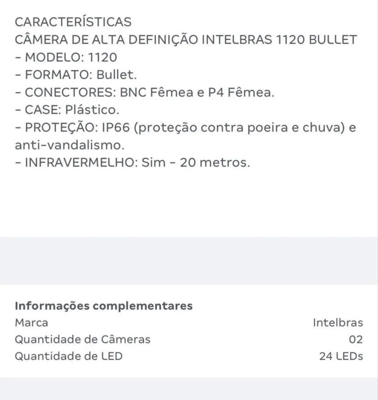 Câmeras Intelbras - Foto 2
