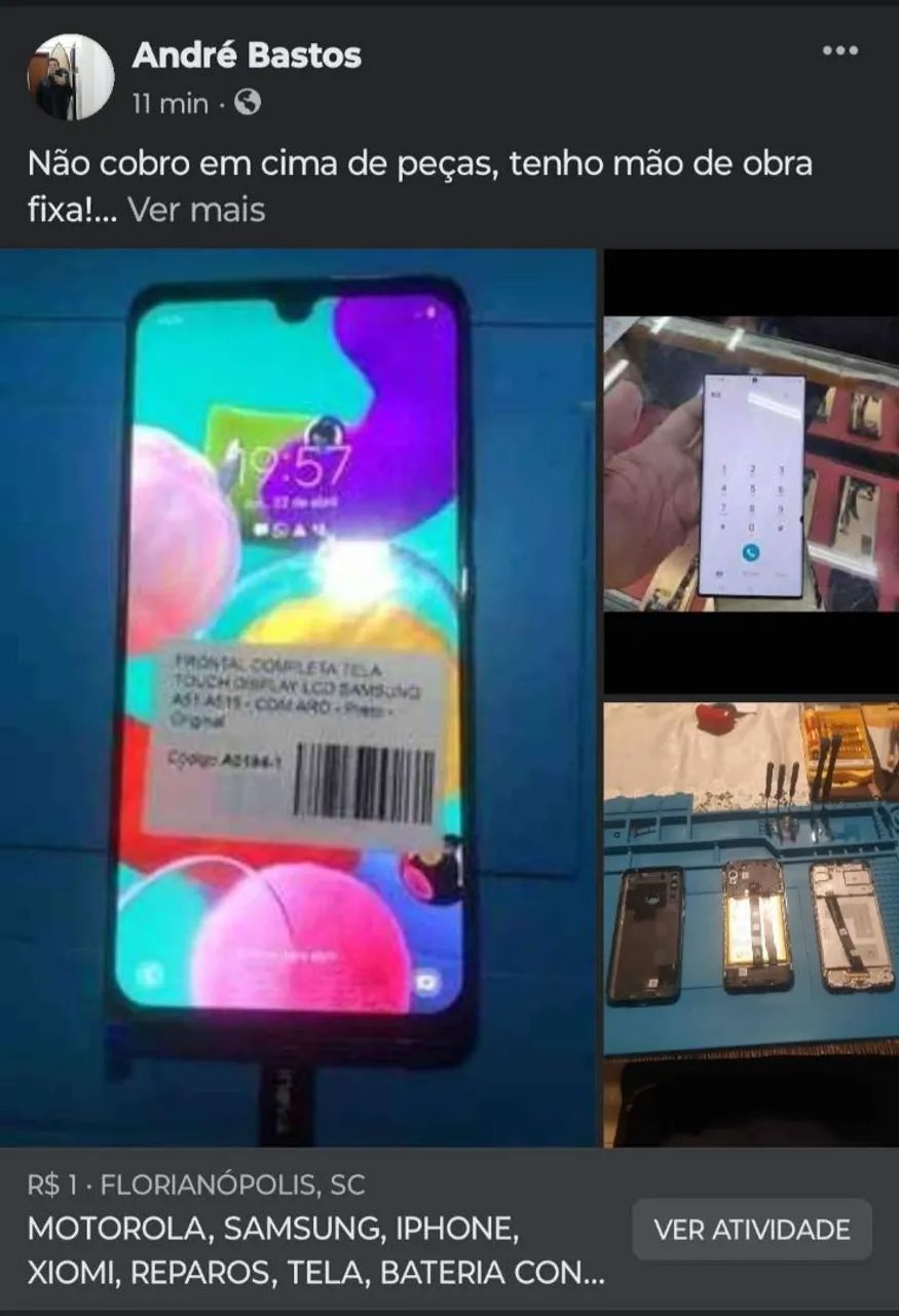 TELAS, BATERIAS, CONECTORES TODAS MARCAS E MODELOS (REPAROS)  - Foto 3