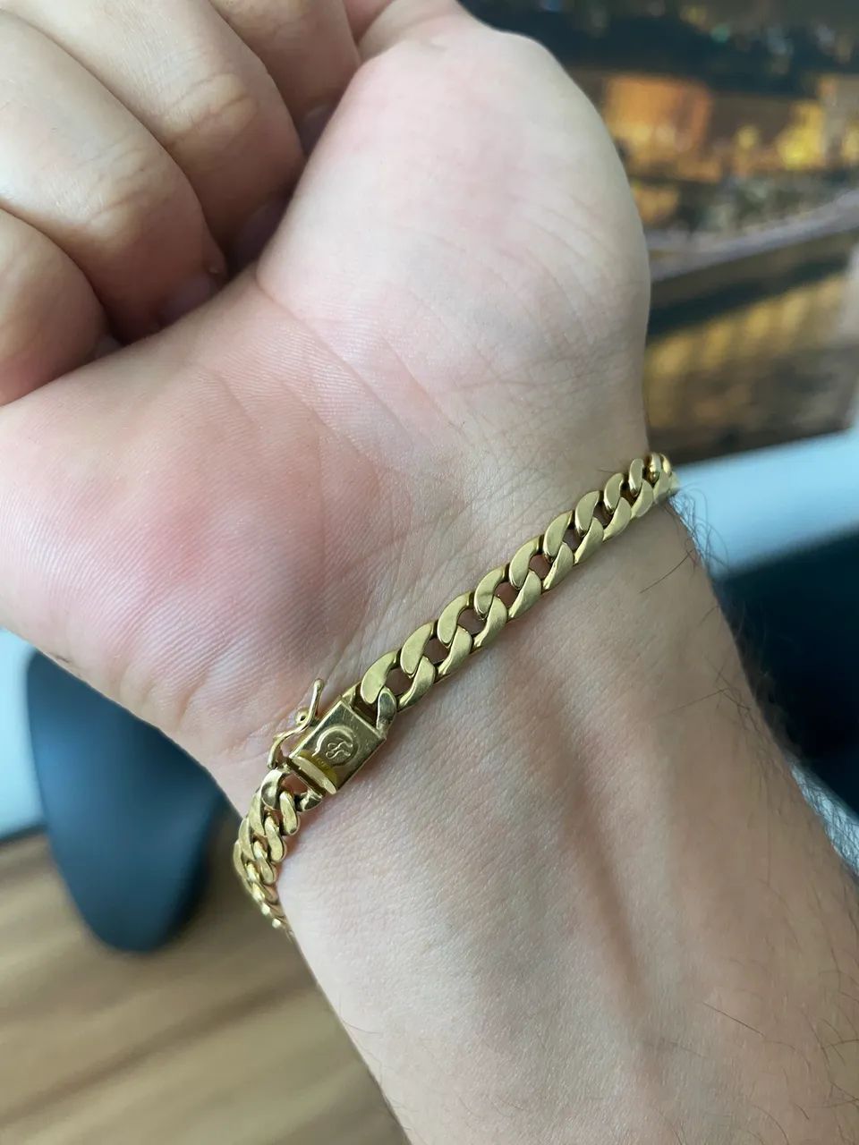 Pulseira cuban ouro 18k
