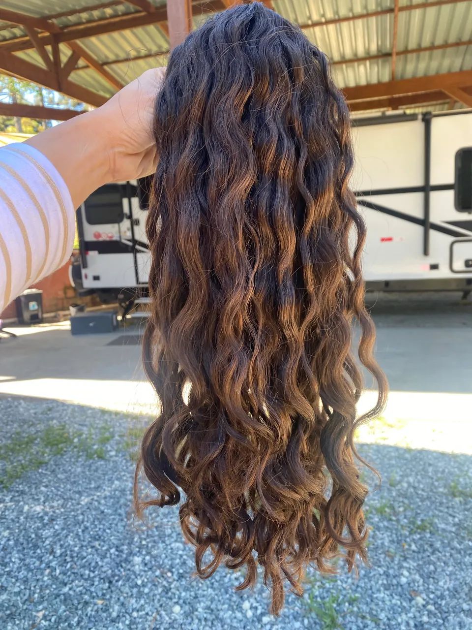 Cabelo Castanho virgem 170 gramas 50cm  - Foto 2