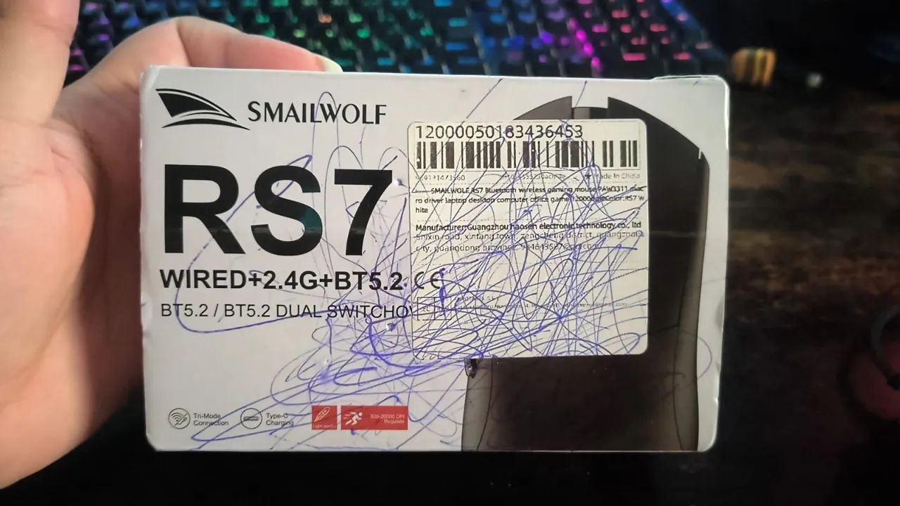 Mouse gamer smailwolf RS7 WIRED 