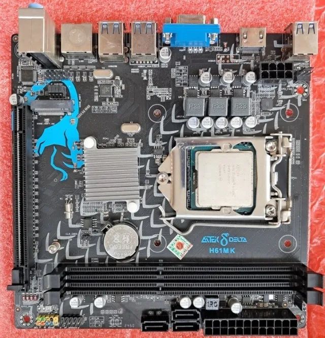Kit Placa Mãe H61 Atek + Intel Core i5 3470 + 8GB RAM DDR3+Cooler (Testado e Funcionando)