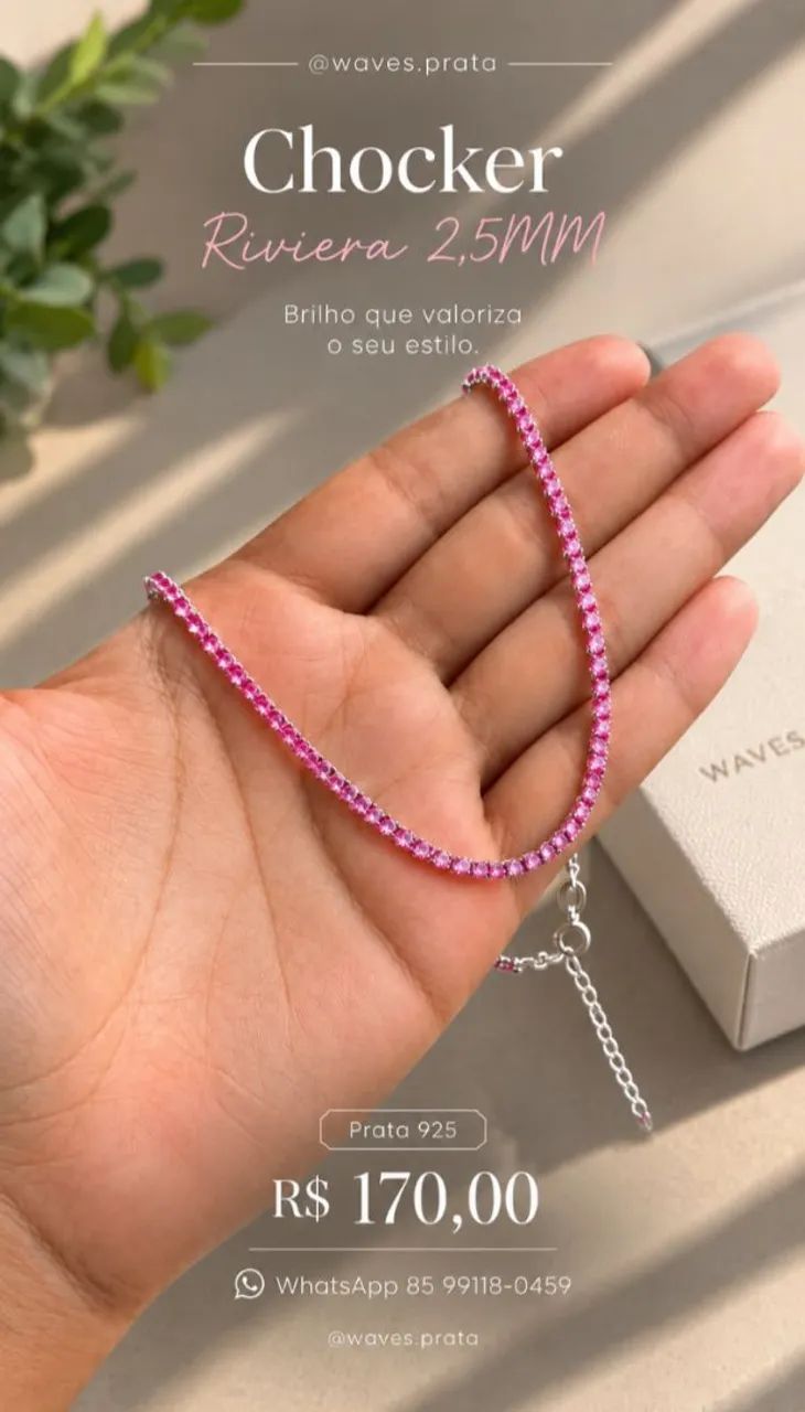 Chocker Riviera 2.5MM Prata 925