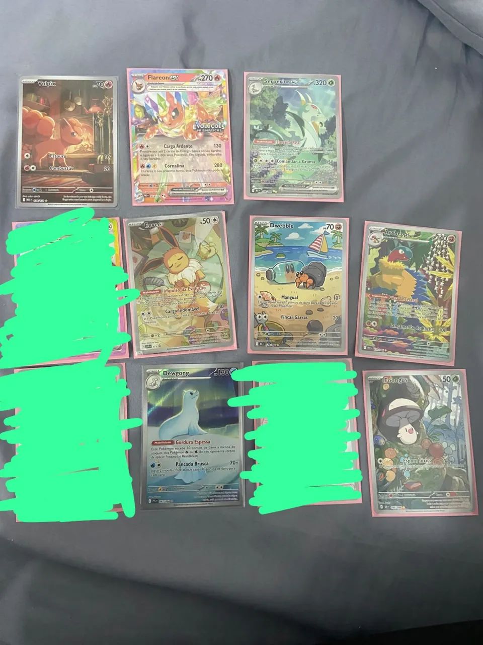 Cartas Pokémon (tudo com proteção)