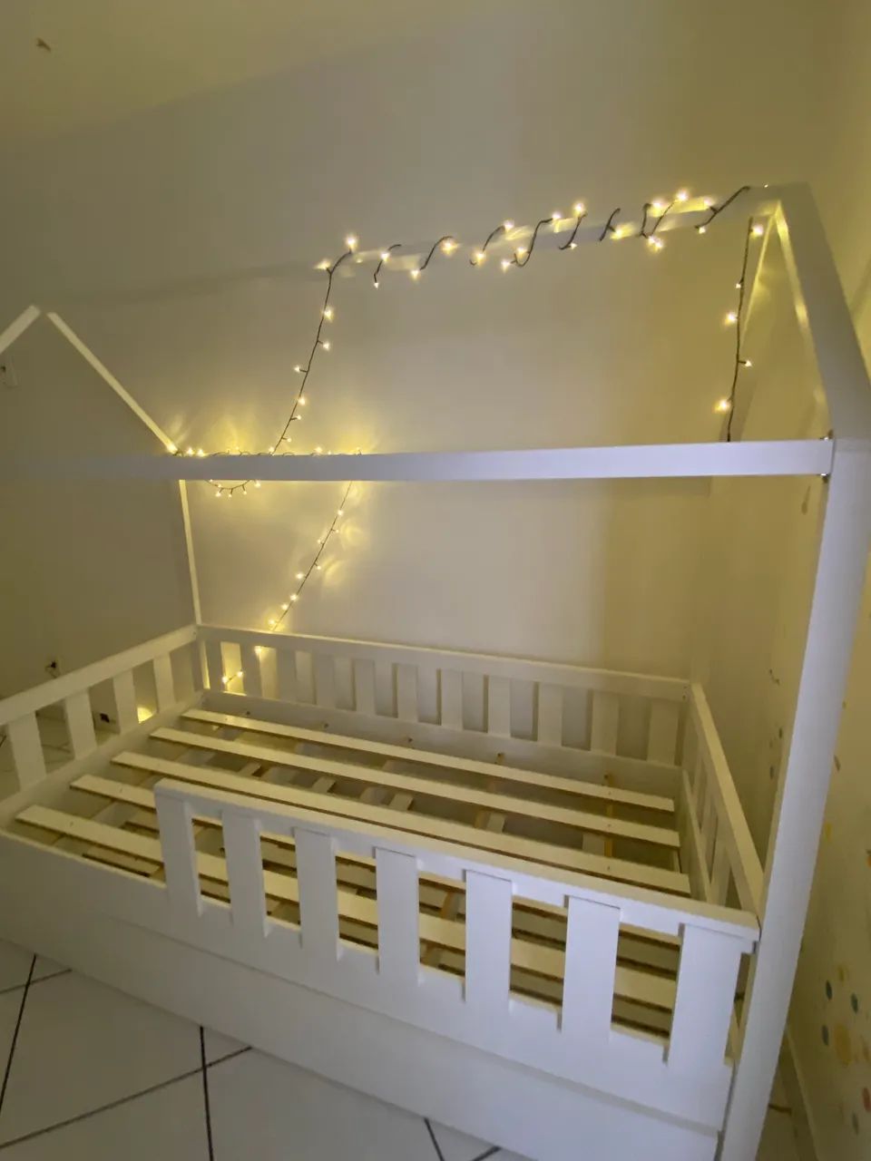 Cama Casinha Infantil Branca MDF - Foto 2