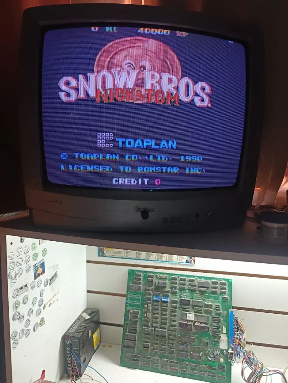 placa fliperama snow bros JAMMA