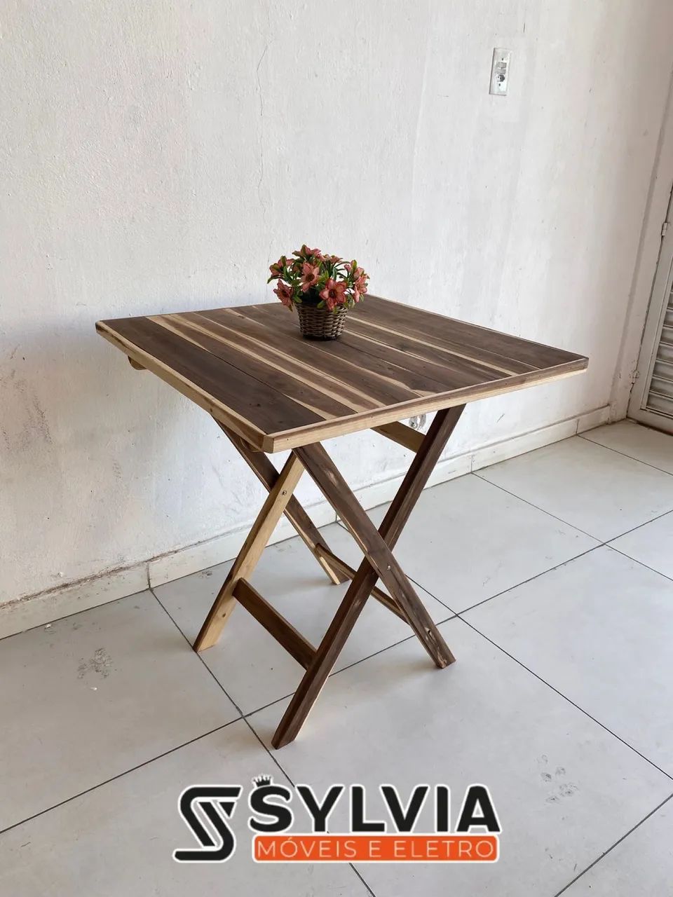 Mesa dobrável 70x70 sem pintura 