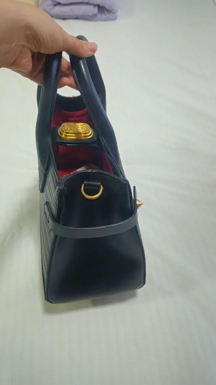 Bolsa de couro preta, marca shutz. - Foto 2