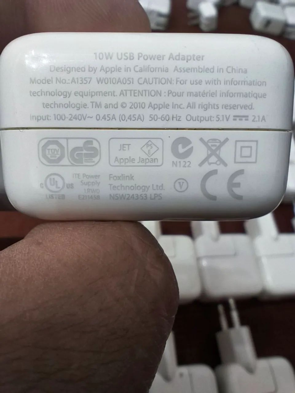 17 - Carregadores Apple A1357 - Usado. - Foto 2