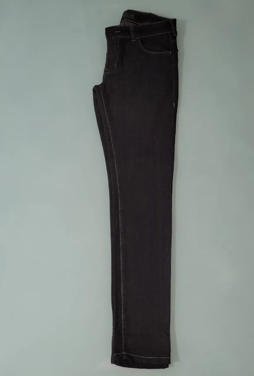 Calça preta jeans - usada - Foto 2