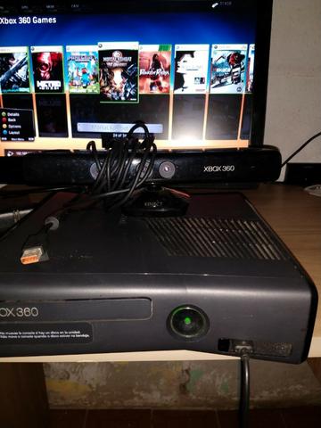 Xbox 360 desbloqueado kinet controle aceito cartao