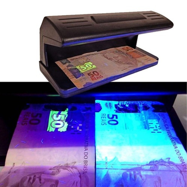 Testador Nota Falsa Luz Negra 110v UV Maquina Teste Nota 