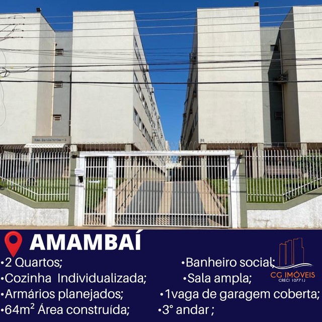 Apartamento para venda possui 55m² com 2 quartos em Vila Carvalho - Campo Grande - MS