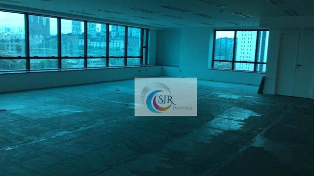 Conjunto comercial de 474m² de área útil em vão livre, piso elevado, forro de gesso, lumin - Foto 5
