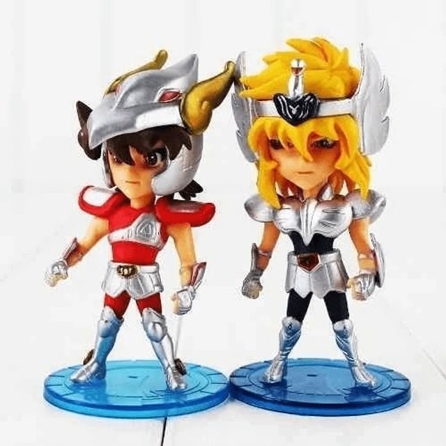 Bonecos Cavaleiros do Zodiaco Seiya Shun Shiryu Hyoga Jabu Figuras Miniatura Action Figure - Foto 5