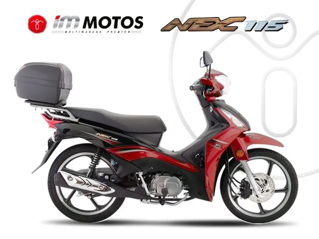moto haojue Nex 115 cc com bauleto 26 litros bagageiro