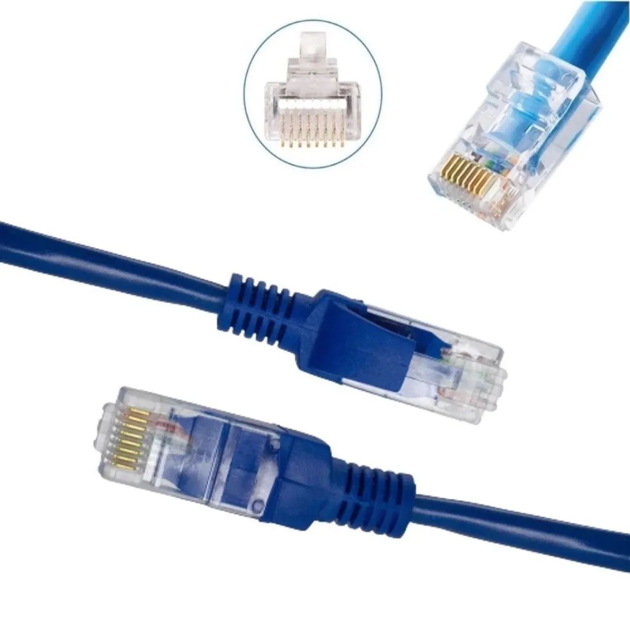 Cabo de Rede Azul Internet Reforçado 1,5m Pronto para Uso  - Foto 6