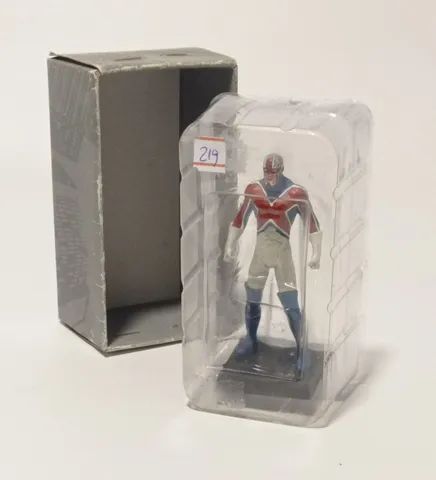 Miniatura Capitão Britânia Marvel Eaglemoss (caixa) - Foto 2