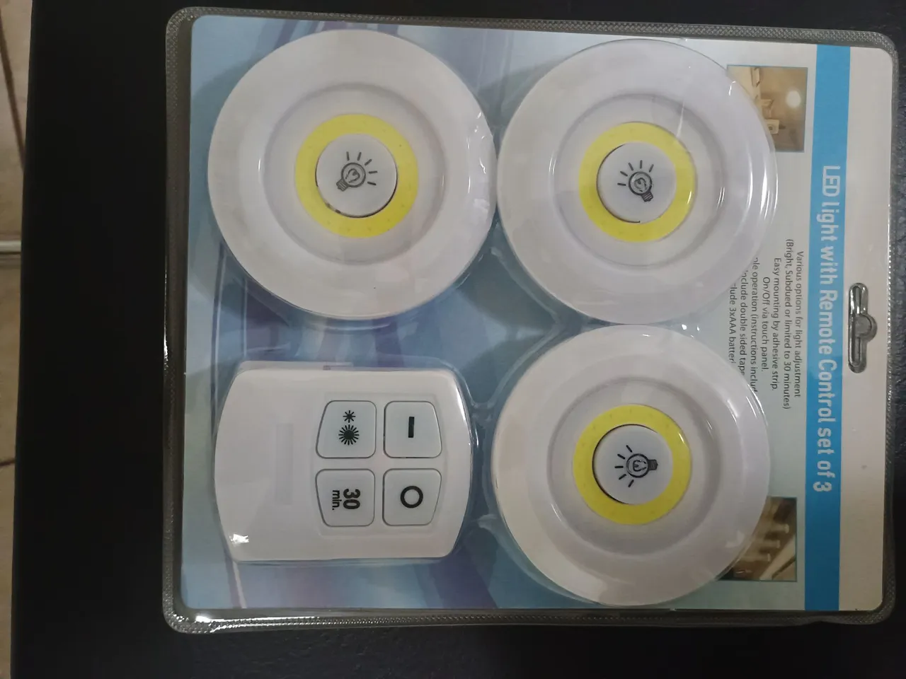 Kit 3 Luzes LED com Controle Remoto - Iluminação Prática!