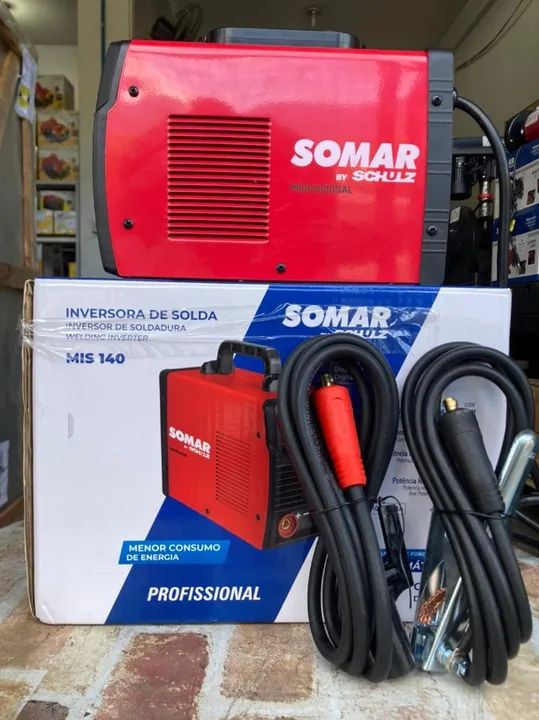 maquina de solda Inversora 140A Bivolt manual Somar - Foto 2