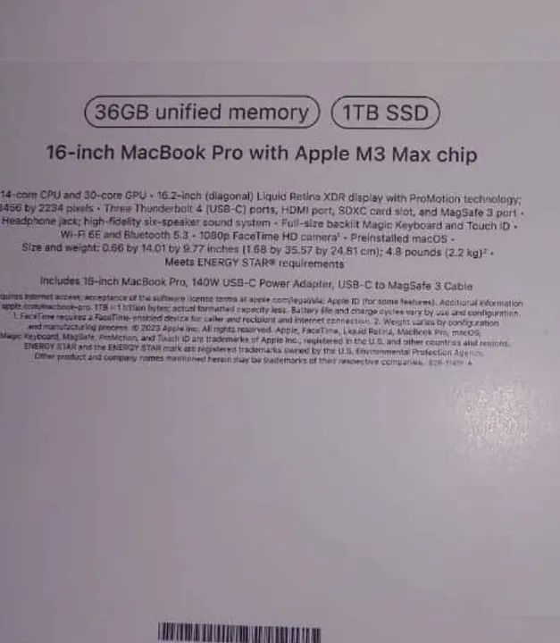 Promoção MacBook Pro M3 Max 16.2 2023 - Foto 2