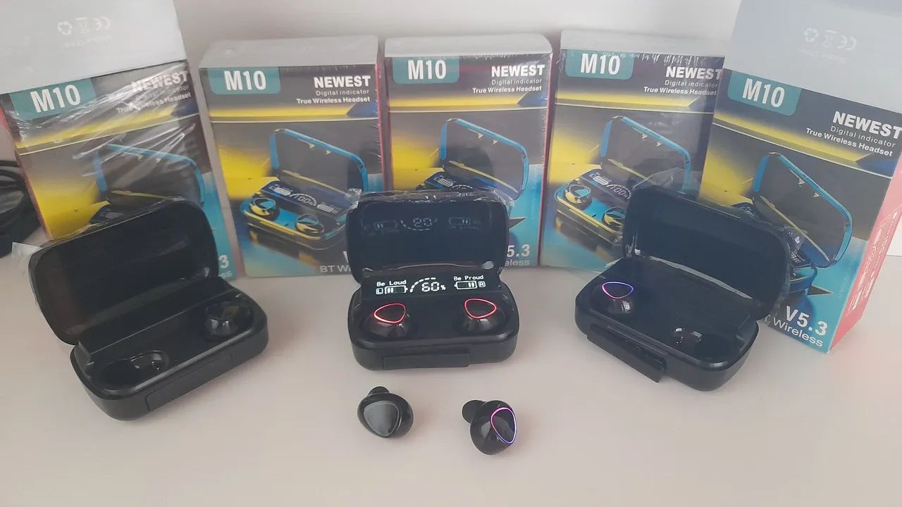 Fone de Ouvido Bluetooth M10 - Novo -WS - V5.3 - Foto 2