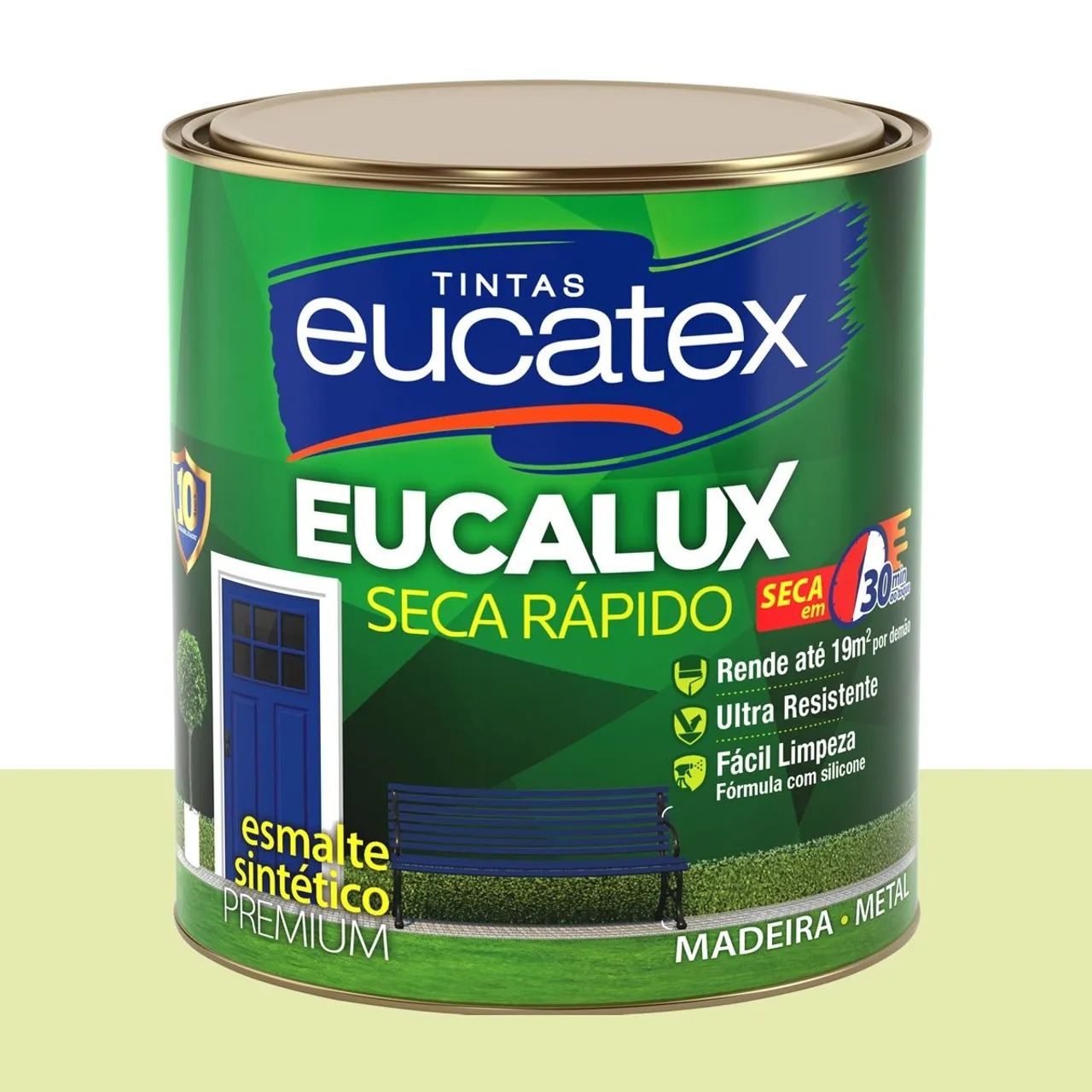 Tinta Esmalte Sintético Bril. Eucatex Limonada Gelada 800 ml