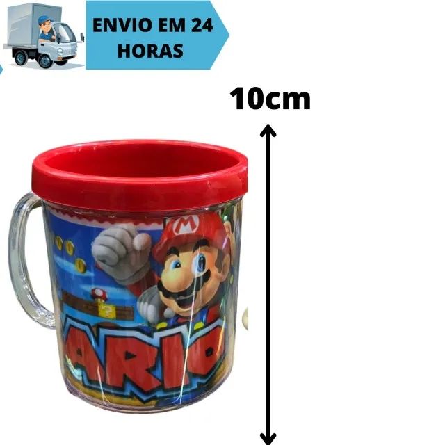 Boneco Toad + Caneca Personalizada Super Mario - 10cm  - Foto 5