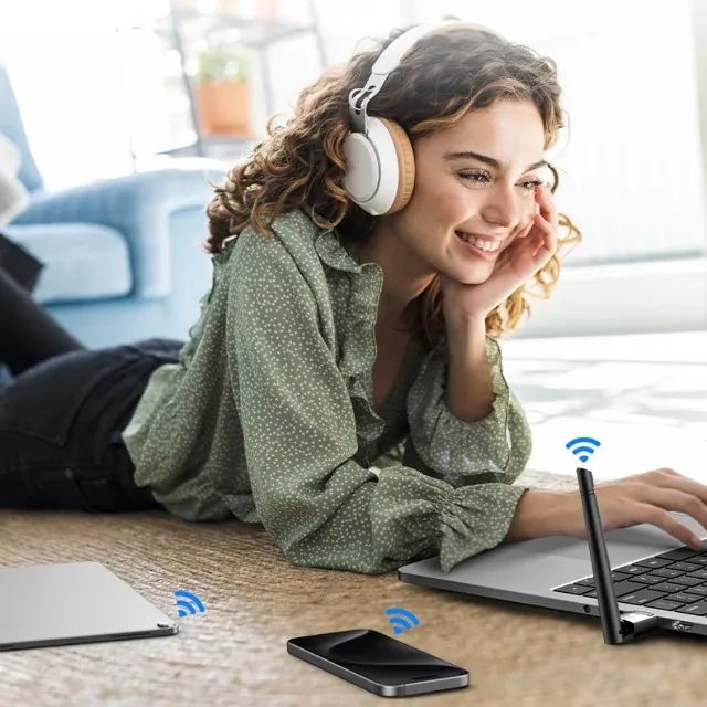 Adaptador Ugreen com antena - V5.4 - 120mts de alcance, Simplesmente o Melhor! - Foto 4