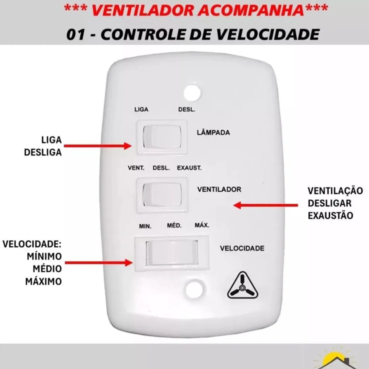 Ventilador de teto delta light  - Foto 3