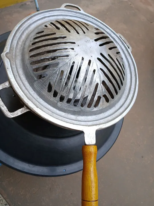 Churasqueira e fritadeira de alumínio Fundido