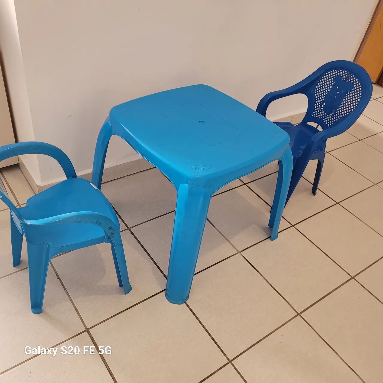 Mesa e Cadeiras Infantis Azul *  - Foto 2