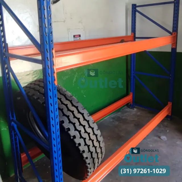 Porta pallet para pneus - estante reforçada