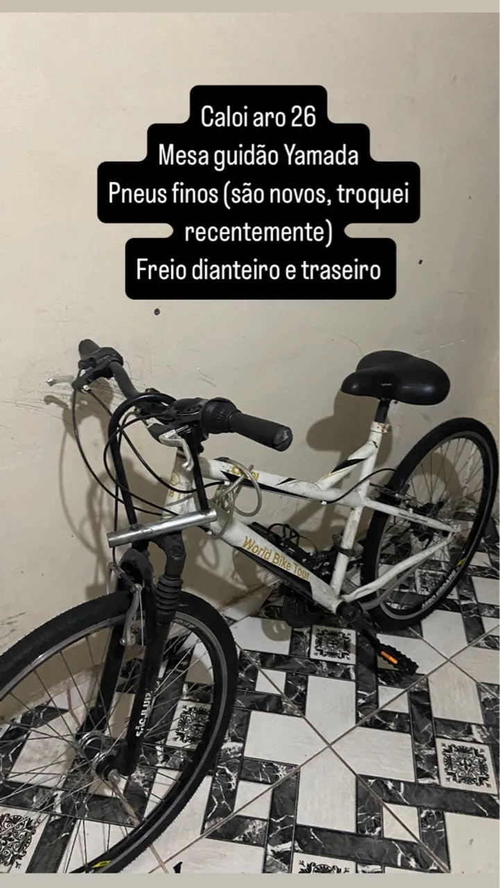 Bicicleta Aro 26 Caloi, Freios Dianteiro e Traseiro