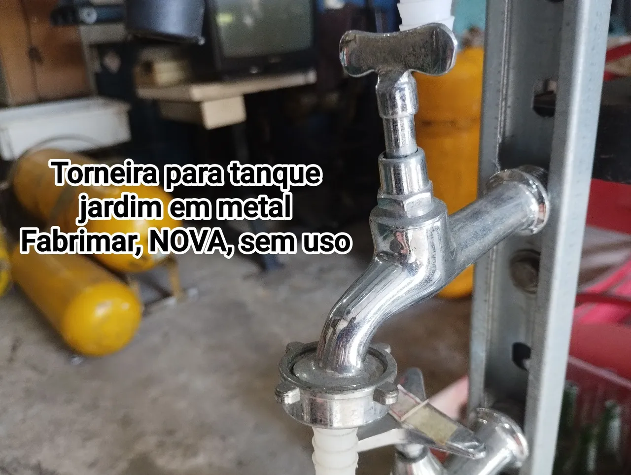 Torneira para tanque jardim em metal Fabrímar, NOVA, sem uso