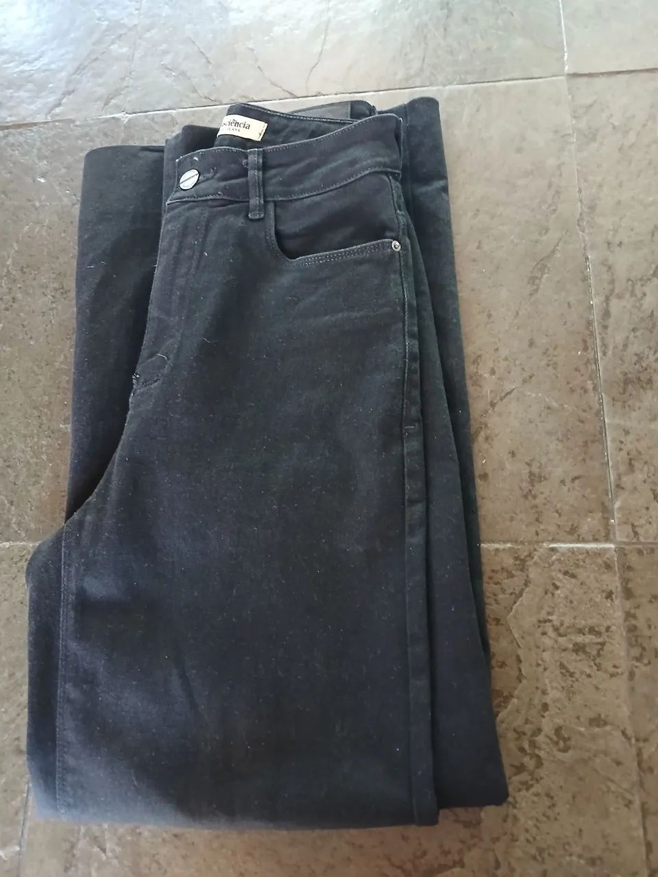 Calça Jeans Wide Leg preta  - Foto 3