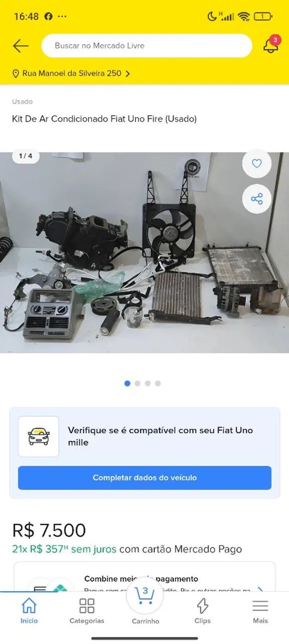 Kit Ar Condicionado Fiat Uno Fire