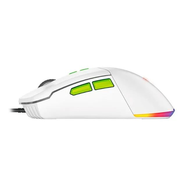 Mouse Gamer com Fio Fantech Phantom II VX6, 7200 DPI, 7 botões, Branco -Loja Fs - Foto 3