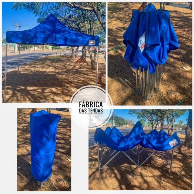 TENDA SANFONADA 3X3  NA LONA DE NYLON