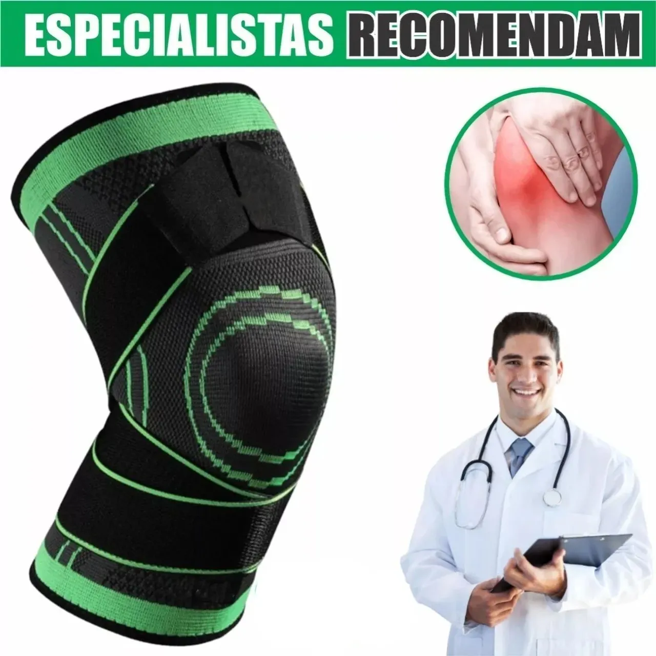 Joelheira Ortopédica com Suporte - PAGAMENTO NA ENTREGA