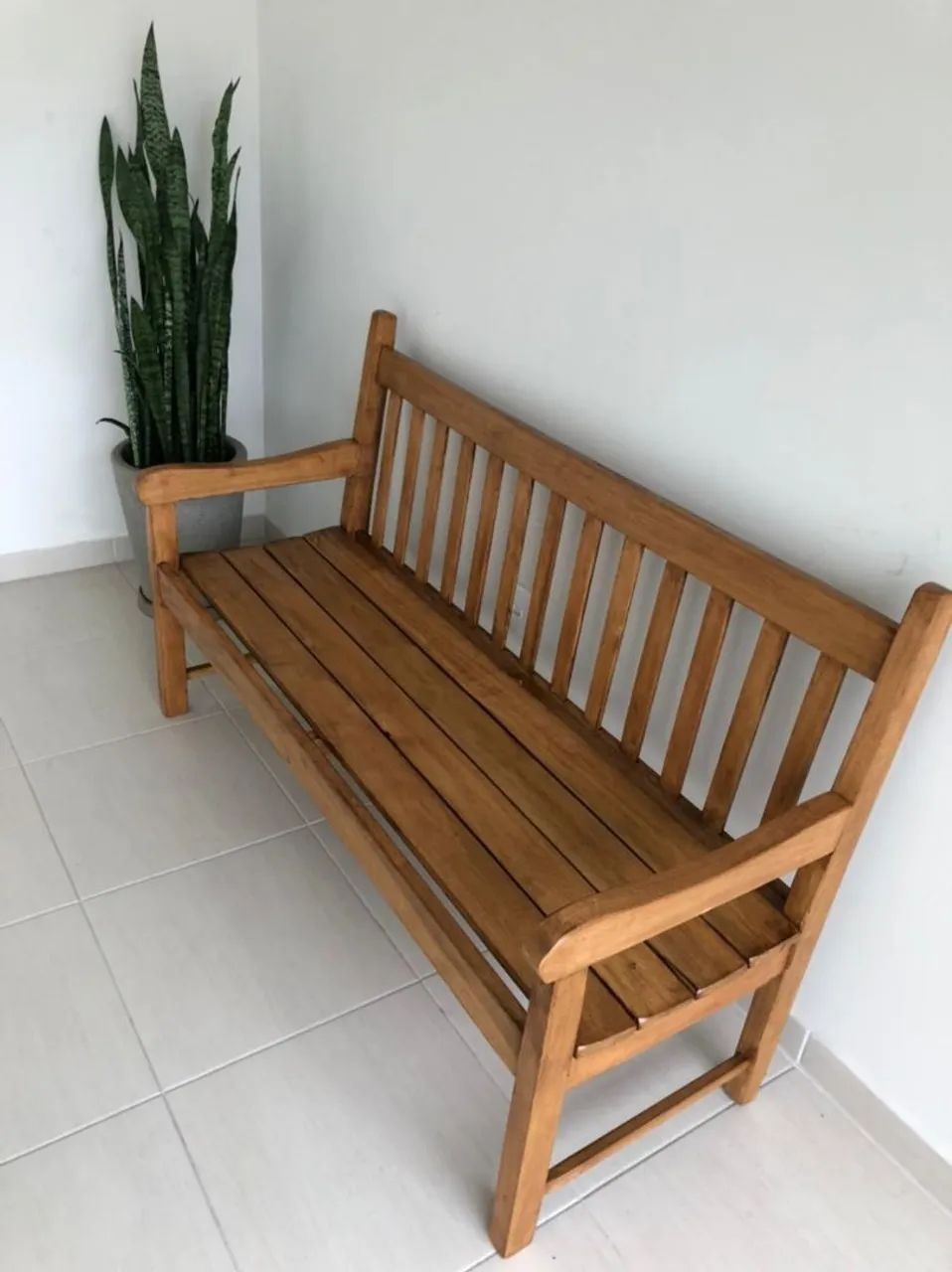 Banco de Jardim vernizado (novos) - Foto 5
