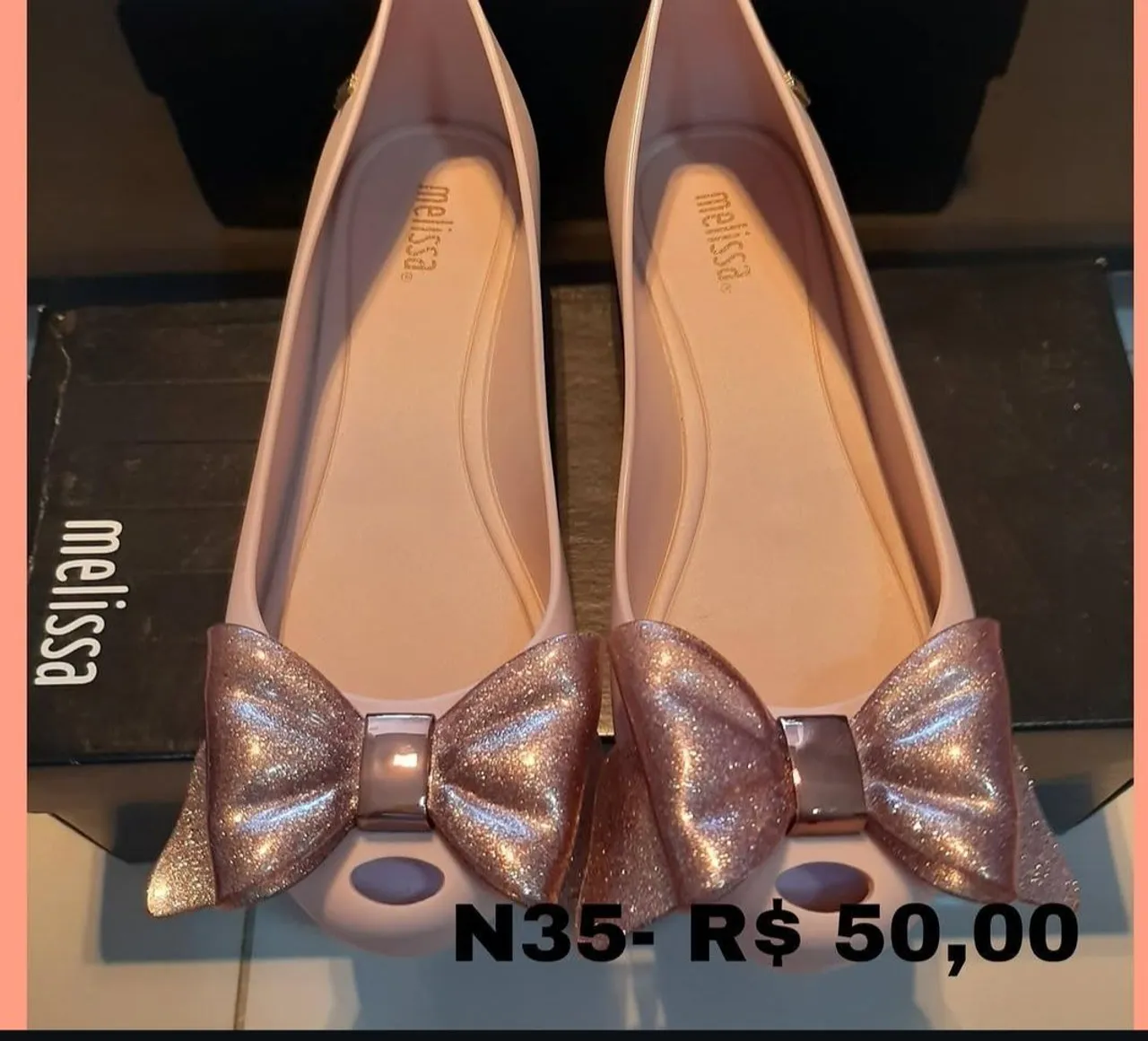 Melissa laço Rosa -NOVA N 35