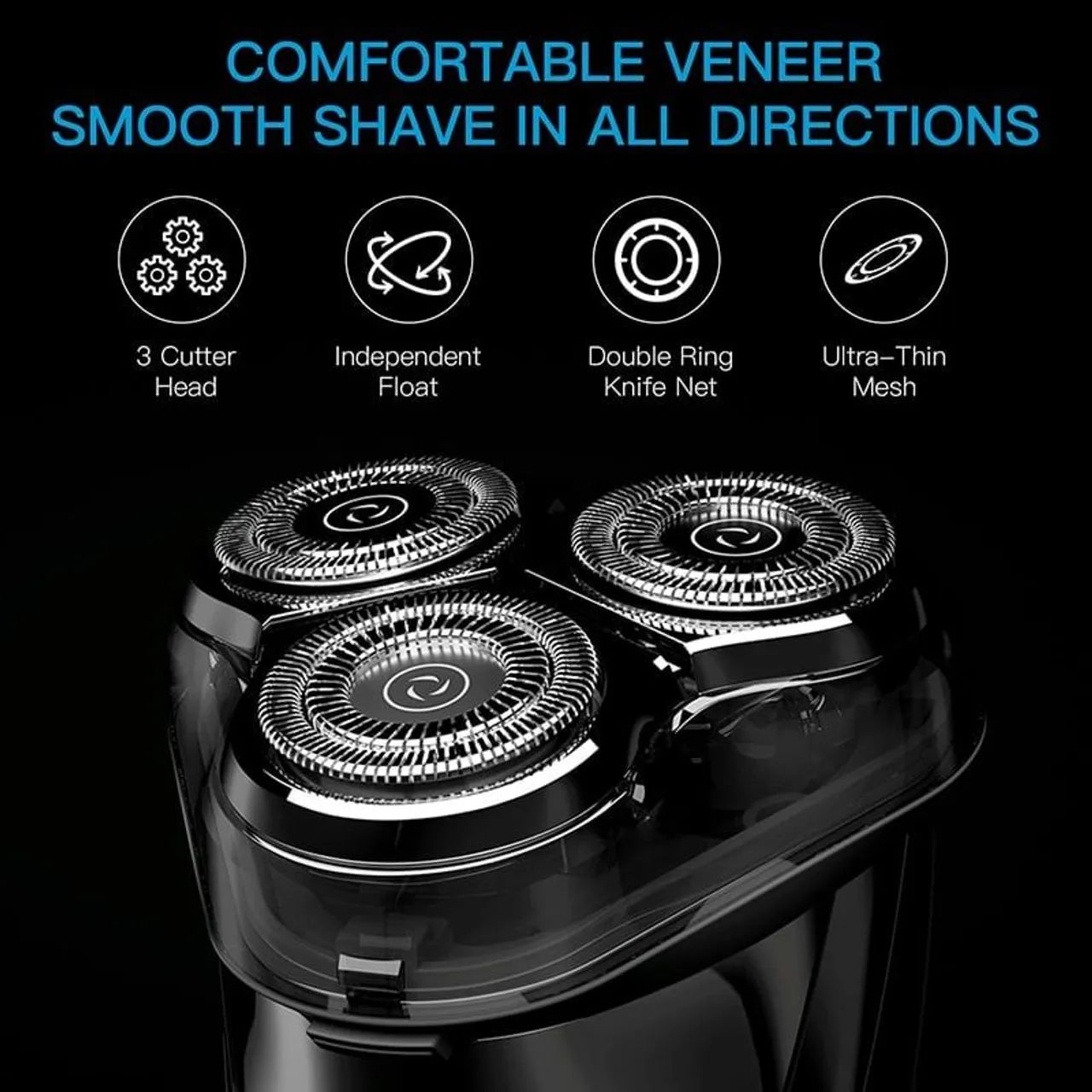 Barbeador elétrico XIAOMI Enchen/3 lâminas flutuantes/display lcd/lavável/ Recarregável  - Foto 5