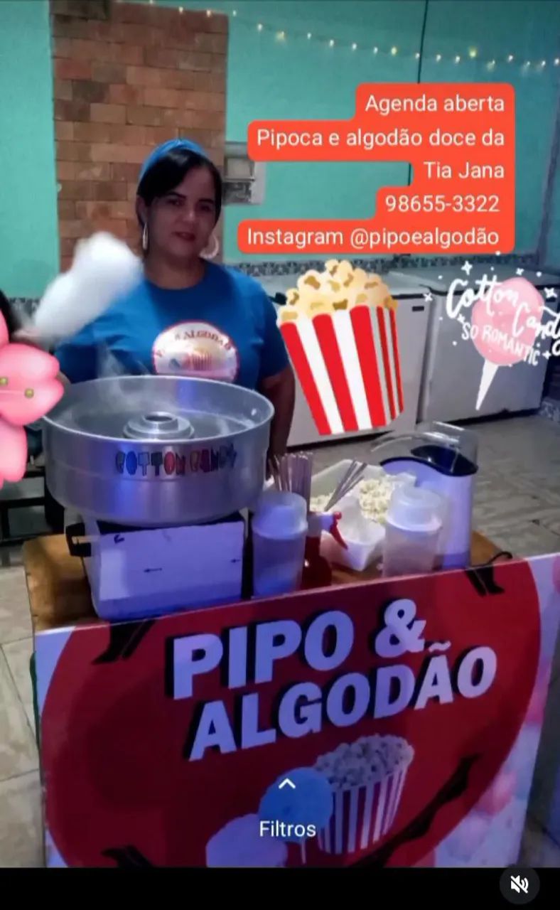 Aluguel de pipoca e algodão doce. Instagram:Pipoealgodão  - Foto 2