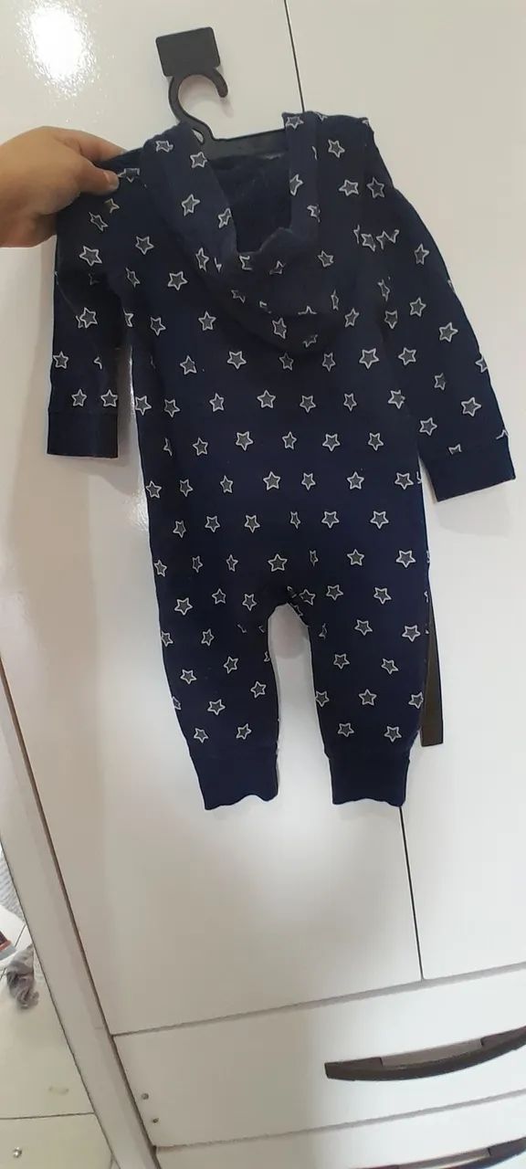 Macacão Bebê Estampa de Estrelas - Foto 2
