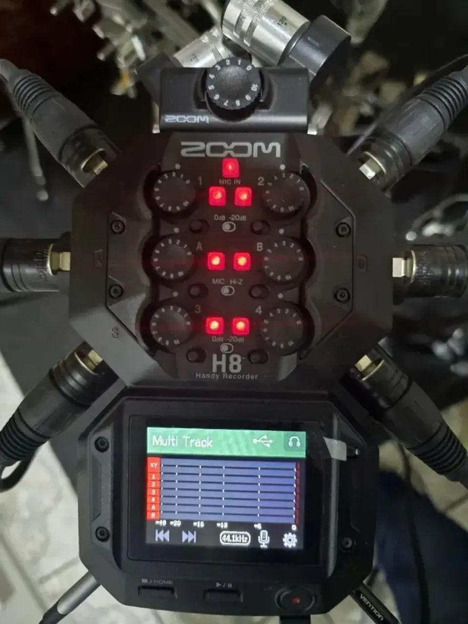 Gravador De Voz Digital Zoom H8 Preto Sd/sdhc/sdxc