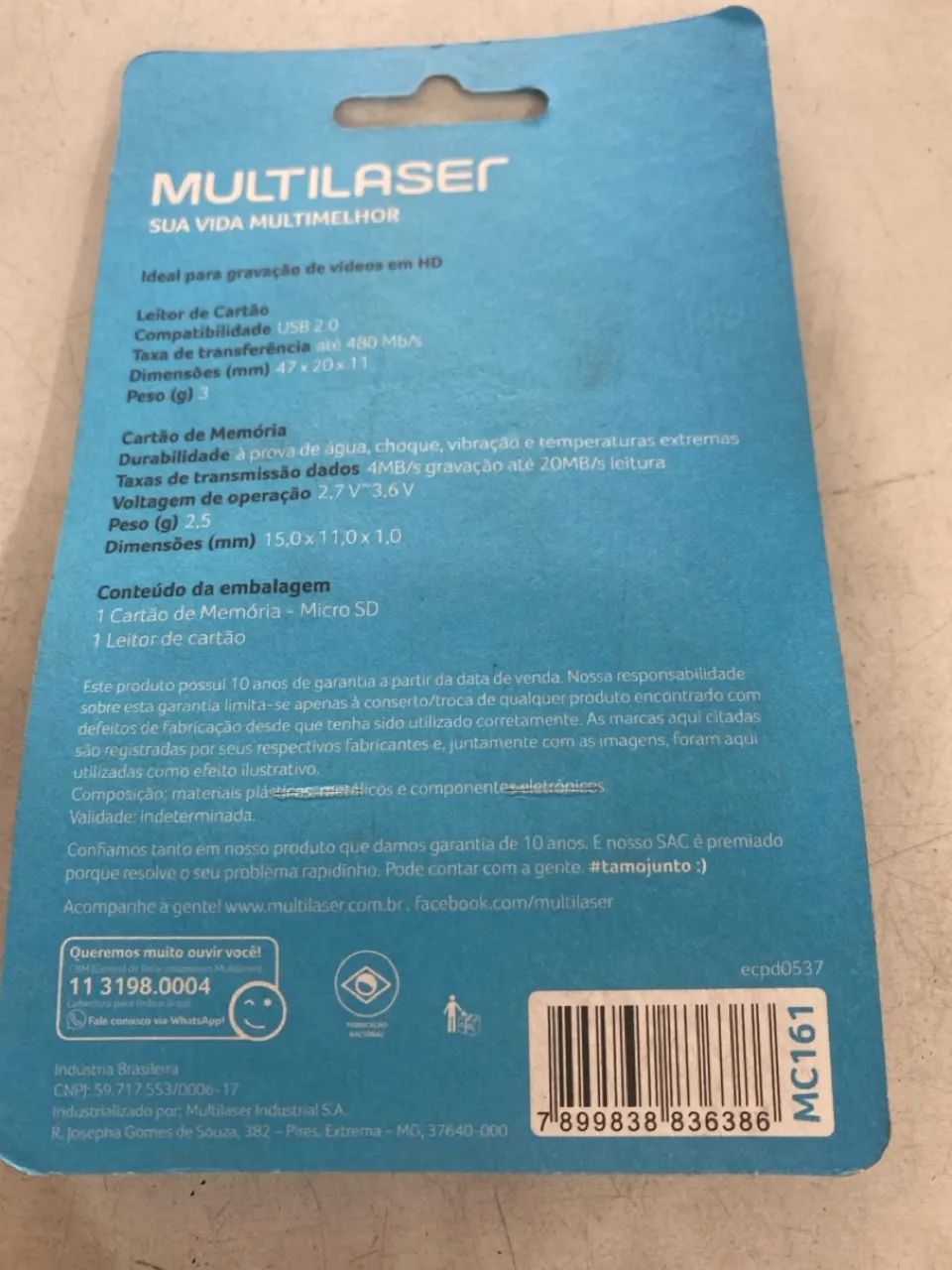 Pen Drive Multilaser 8GB 2 em 1 Micro SD - Foto 2