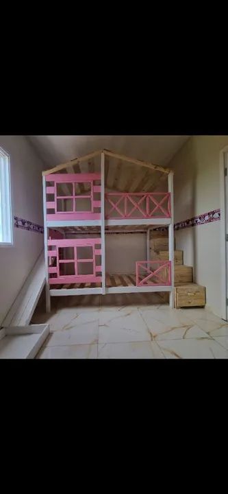 Cama Infantil de madeira beliche