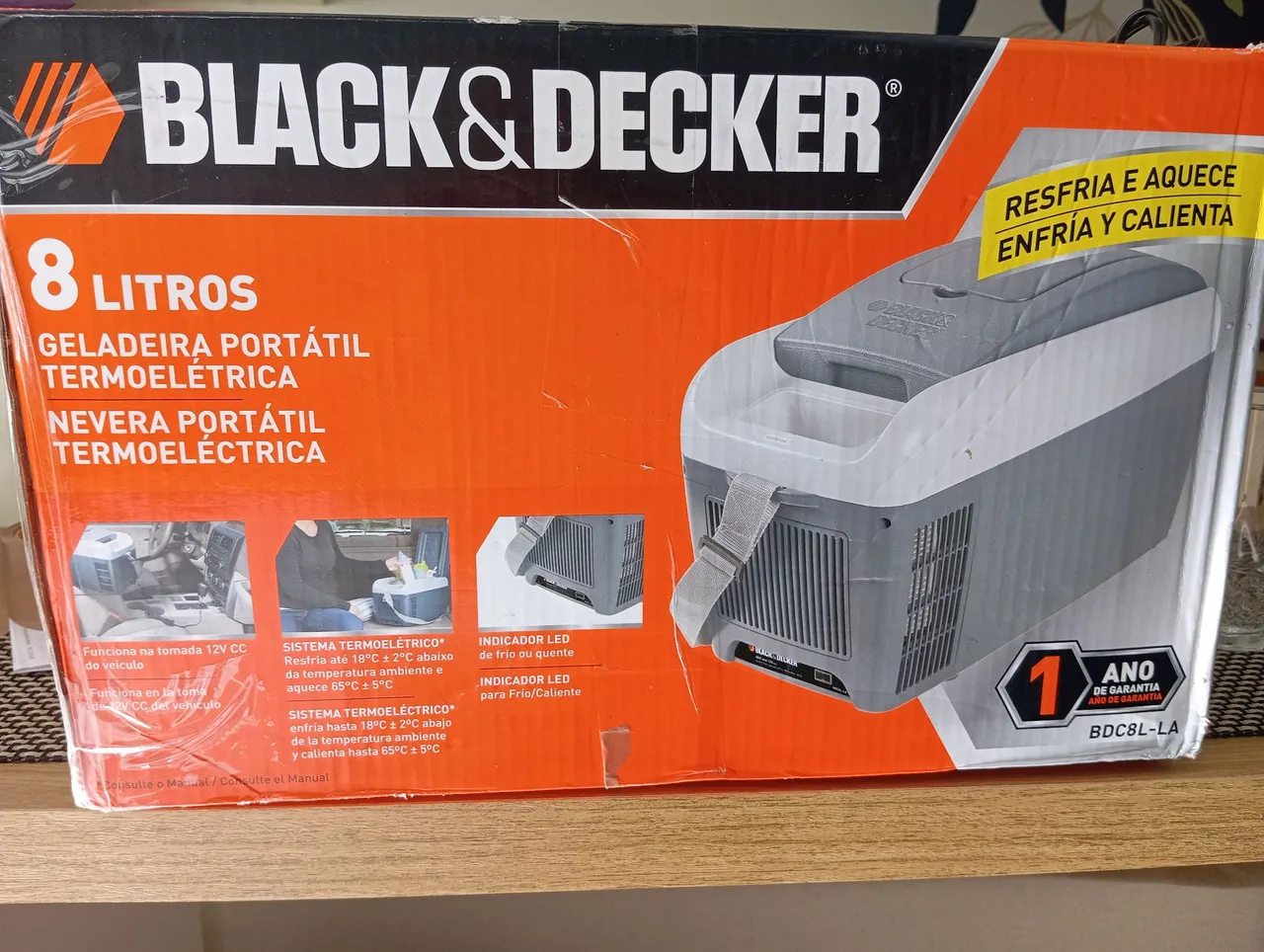 Mini Geladeira Portátil Termoelétrica Black+Decker 8 Litros